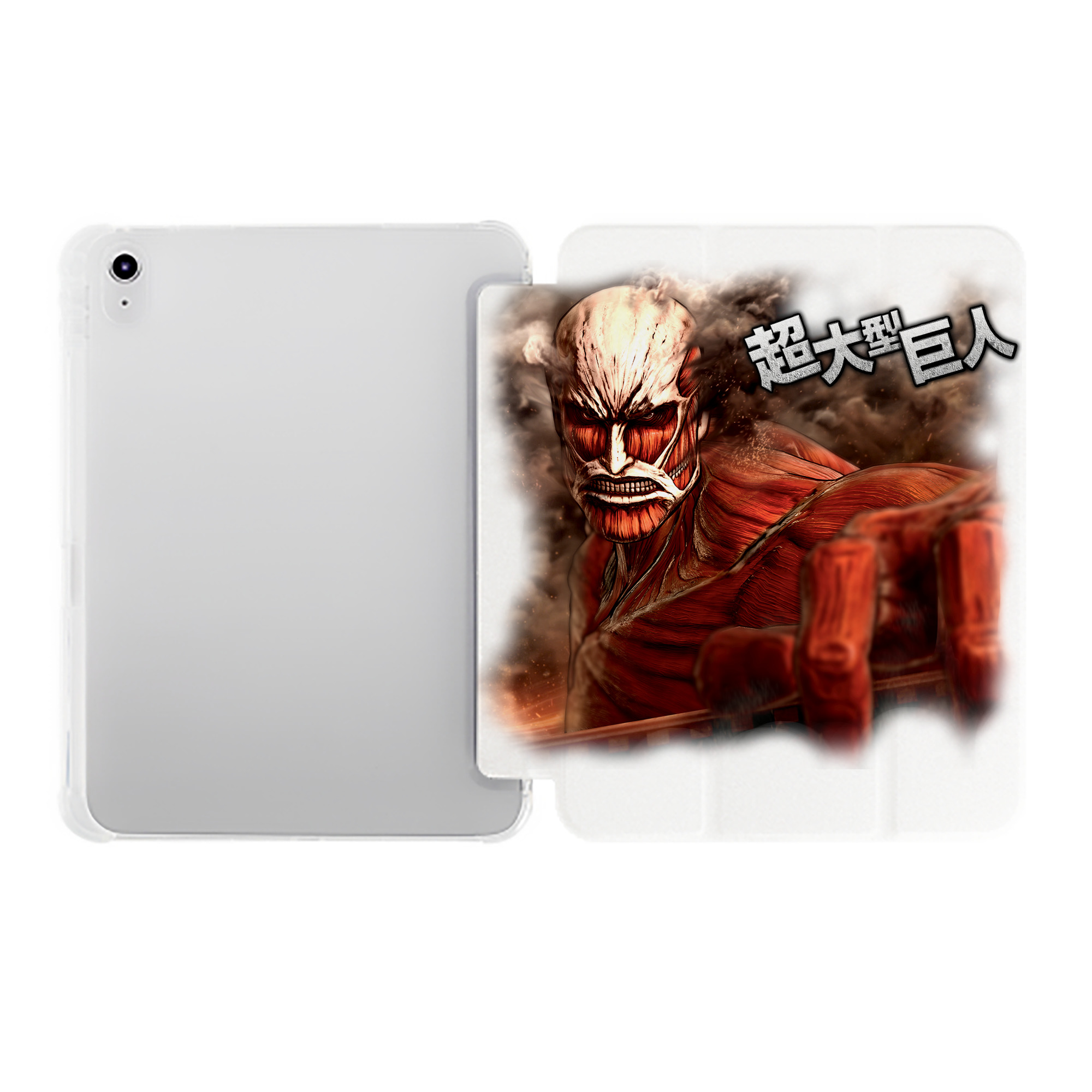 （画像用） 進撃の巨人 Attack on Titan IPad ケース ペン収納付き 三つ折りスタンド PUレザー×シリコン 対応機種9.5/10.5/10.9インチ